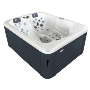 Spa ogrodowe 3 osobowe 75 dysz akryl Biała perła obudowa Antracyt 210x160