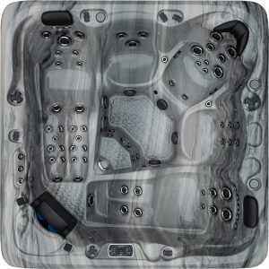 Spa ogrodowe Earth Ha Long Bay 5 osobowe 76 dysz akryl Marmurkowy ciemny obudowa Szara deska 230x230