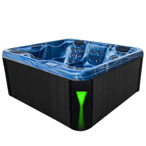 Spa ogrodowe 4 osobowe 57 dysz akryl Niebieska fala obudowa Antracyt 200x200