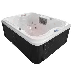 Spa ogrodowe 1355 5 osobowe 26 dysz akryl Marmurkowy obudowa Czarna 225x180