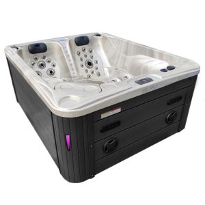 Spa ogrodowe 705 3 osobowe 81 dysz akryl Cappucino obudowa Antracyt 210x170