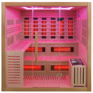 Sauna KOMBO 2w1 INFRARED / FIŃSKA HELSI 2 piec HARVIA 8kW 5-6 osobowa 200x160