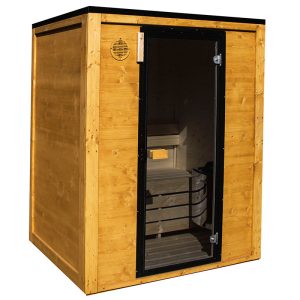 Sauna ogrodowa tarasowa FIŃSKA Balco 2 z piecem Harvia 3,5kW 2 osobowa 154x128x190