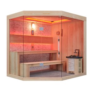 Sauna FIŃSKA 1251 piec HARVIA 6 kW 4 osobowa 220x180
