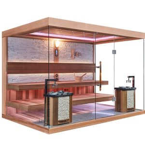 Sauna FIŃSKA 1240 piec HARVIA 12 kW 8 osobowa 300x200