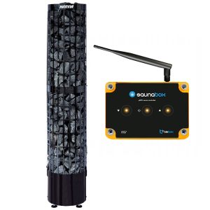Piec elektryczny do sauny Harvia Cilindro PC66E 6,6kW Black Steel i sterownik BleBox SaunaBox PRO