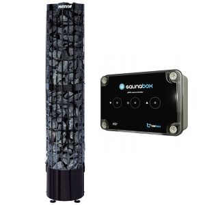 Piec elektryczny do sauny Harvia Cilindro PC66E 6,6kW Black Steel i sterownik BleBox SaunaBox