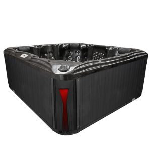 Spa ogrodowe 5 osobowe 107 dysz akryl Czarna fala obudowa Antracyt 210x210