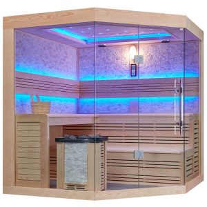 Sauna FIŃSKA 1242 piec HARVIA 6 kW 4 osobowa 200x200