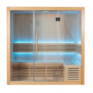 Sauna FIŃSKA 2012H piec HARVIA 6 kW 2-3 osobowa 200X120 + Sterownik CX170