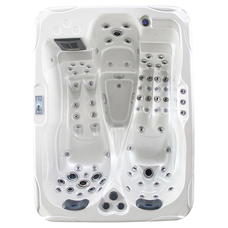 Spa ogrodowe 3 osobowe 75 dysz akryl Biała perła obudowa Kawa 210x160 - obrazek 2