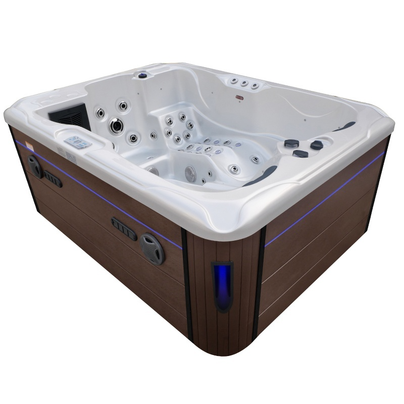 Spa ogrodowe 3 osobowe 75 dysz akryl Biała perła obudowa Kawa 210x160 - obrazek 13