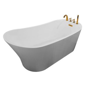 MO-1037D Wanna wolnostojąca z baterią złotą 170X80X72CM