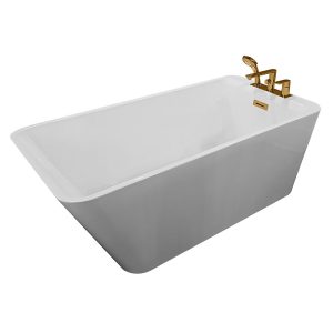MO-1015D Wanna wolnostojąca z baterią złotą 150X75X58CM