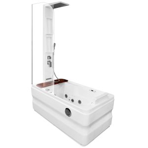 MO-0062-140 PRAWA Wanna łazienkowa SPA z hydromasażem i parawanem 140X78X58CM