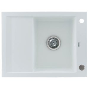 Zlewozmywak granitowy KGS M 4565 1B1D Pure White 65X50CM