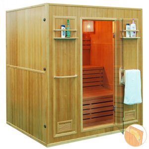 MO-EN4 Sauna sucha z piecem HARVIA 6 kW i izolacją ścian 176X150X192CM