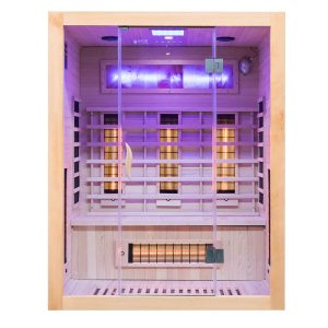 MO-EA3RS Sauna na podczerwień z kamieniami soli himalajskiej 150X120X190CM