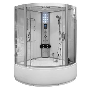 MO-08135 BIAŁA Kabina prysznicowa z wanną i hydromasażem 135X135X220CM