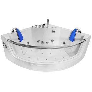 MO-0053 NIEBIESKI Wanna łazienkowa SPA z hydromasażem 141X141X61CM
