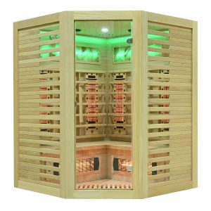 MO-RL3CST Sauna na podczerwień z kamieniem solnym + turmaliny 150X150X190CM
