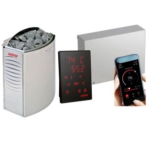 Zestaw Piec HARVIA Vega Compact BC90E 9000W + sterownik do sauny HARVIA XENIO CX170 WiFi + czujnik drzwi 17 kW