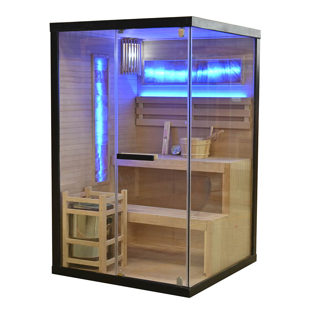MO-TS2 CZARNA Sauna sucha z piecem 120X120X190CM 3,5 kW