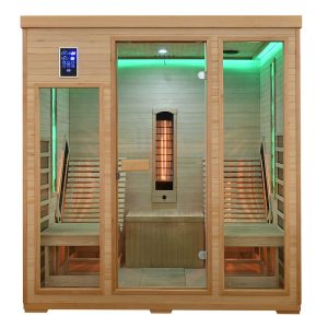 MO-CP4S Sauna na podczerwień z leżankami i kamieniem solnym 180X180X190CM