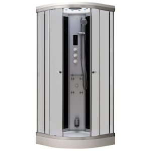 MUE-AF9090 CZARNA FROST Kabina prysznicowa z hydromasażem i sauną parową 90X90X217CM