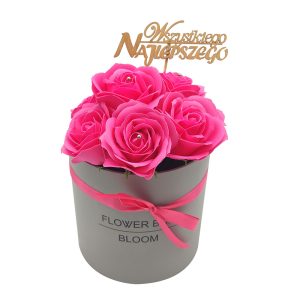 COSMOSPA FLOWER BOX - BUKIET Z MYDLANYCH RÓŻ - RÓŻOWE