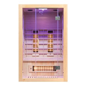 MO-EA2RS Sauna na podczerwień z kamieniami soli himalajskiej 120X105X190CM