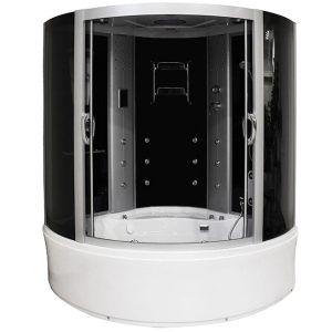 MO-08150 CZARNA Kabino wanna łazienkowa SPA z hydromasażem 150X150X220CM