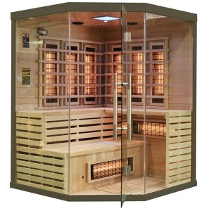 MO-EA3CR SZARA Sauna na podczerwień 150X150X200CM