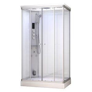 MUE-AR1280-1L BIAŁA Kabina prysznicowa z hydromasażem i sauną parową 120X80X217CM