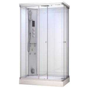 MUE-AR1280-2L BIAŁA Kabina prysznicowa z hydromasażem i sauną parową 120X80X217CM