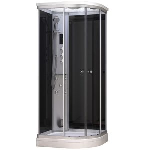 MUE-AC1290L CZARNA Kabina prysznicowa z hydromasażem i sauną parową 120X90X217CM
