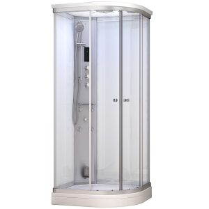 MUE-AC1290L BIAŁA Kabina prysznicowa z hydromasażem i sauną parową 120X90X217CM