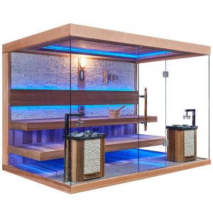 MUE-1240 Sauna sucha z piecem HARVIA 12 kW 300X200X210CM