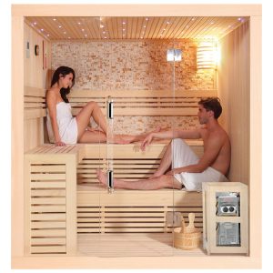 MUE-1102 Sauna sucha z piecem HARVIA 6 kW 220X200X210CM