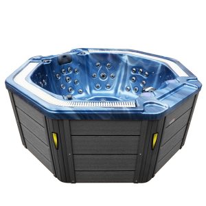 Spa ogrodowe 7 osobowe 59 dysz Niebieska fala oceanu obudowa Szara 220x220