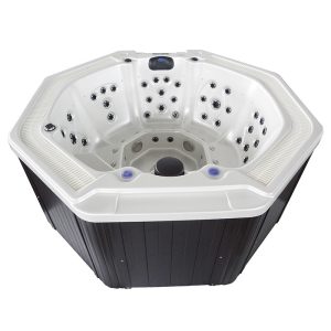 Spa ogrodowe 7 osobowe 59 dysz akryl Biała perła obudowa Antracyt 220x220cm