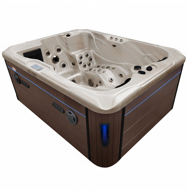 Spa ogrodowe 3 osobowe 75 dysz akryl Cappucino obudowa Kawa 210x160 - obrazek 12