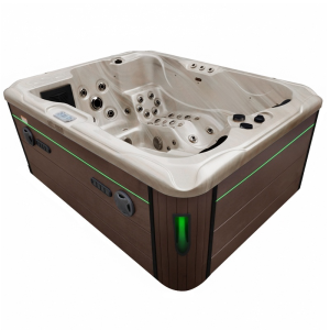 Spa ogrodowe 3 osobowe 75 dysz akryl Cappucino obudowa Kawa 210x160