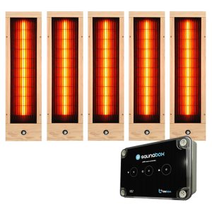 Zestaw 5x Promiennik INFRARED Full Spectrum IR 400W + Sterownik SaunaBox WiFi