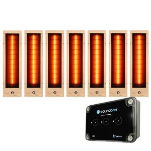 Zestaw 7x Promiennik Full Spectrum IR 400W + Sterownik SaunaBox WiFi