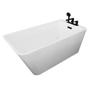 MO-1015D Wanna wolnostojąca z baterią czarną 150X75X58CM