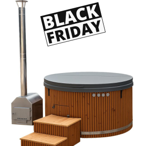 Spa ogrodowe Balia 200cm 6–8 osobowe 20 dysz + Piec na drewno