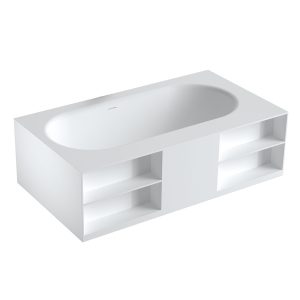 MO-1017C Wanna wolnostojąca prostokątna z kamienia syntetycznego 180X150X54CM