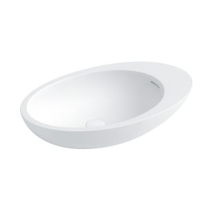 Umywalka nablatowa z kamienia syntetycznego owalna UM-0212 65X42X15CM