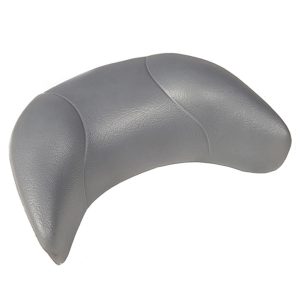 Zagłówek do spa ogrodowego w kolorze jasnoszarym, wykonany z trwałej pianki EVA, ergonomiczny kształt, odporny na wilgoć i wysoką temperaturę